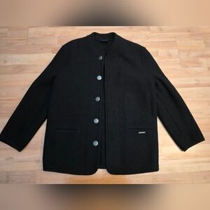 Geiger Black Wool Cardigan Sweater Made in Austria